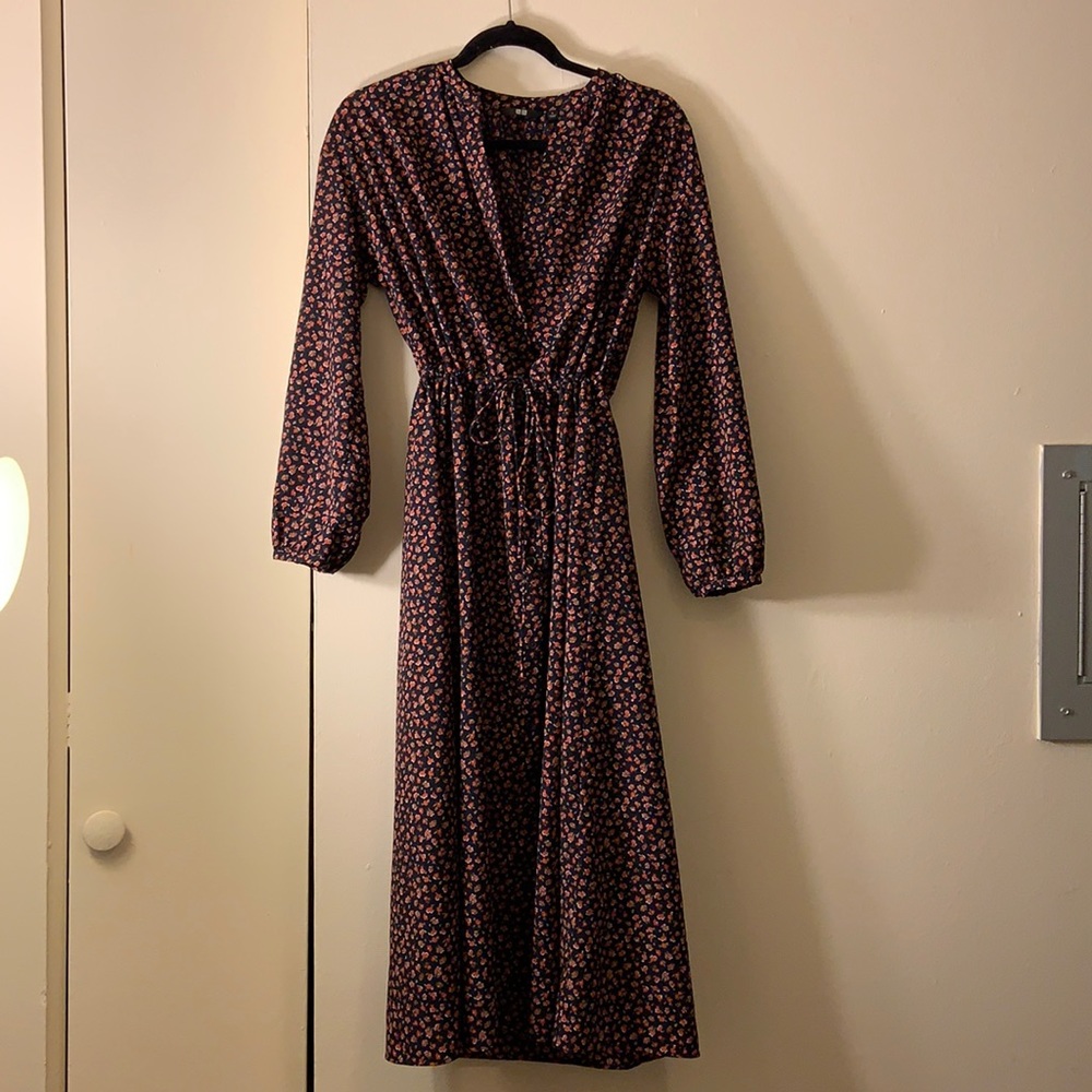 Black floral maxi dress